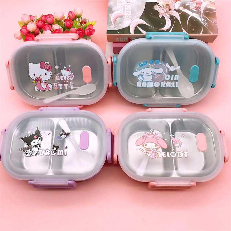 Food Storage Box Stainless Steel - Sanrio's new Hello Kitty cute stainless