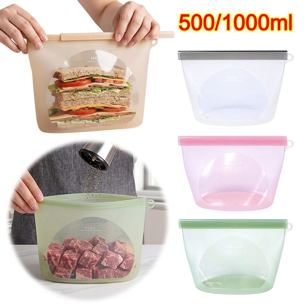 Food Storage Silicone Bags - Silicone Food Preservation Bag Moisture-proof Fresh-keeping