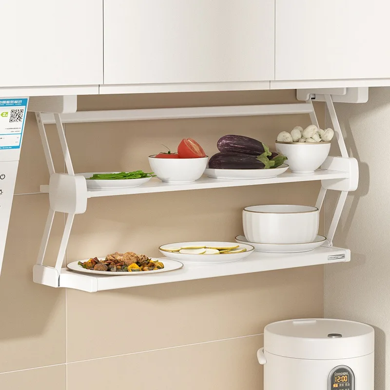 Food Storage Kitchen Cabinet - Stainless Steel Wall Cabinet Rack Foldable
