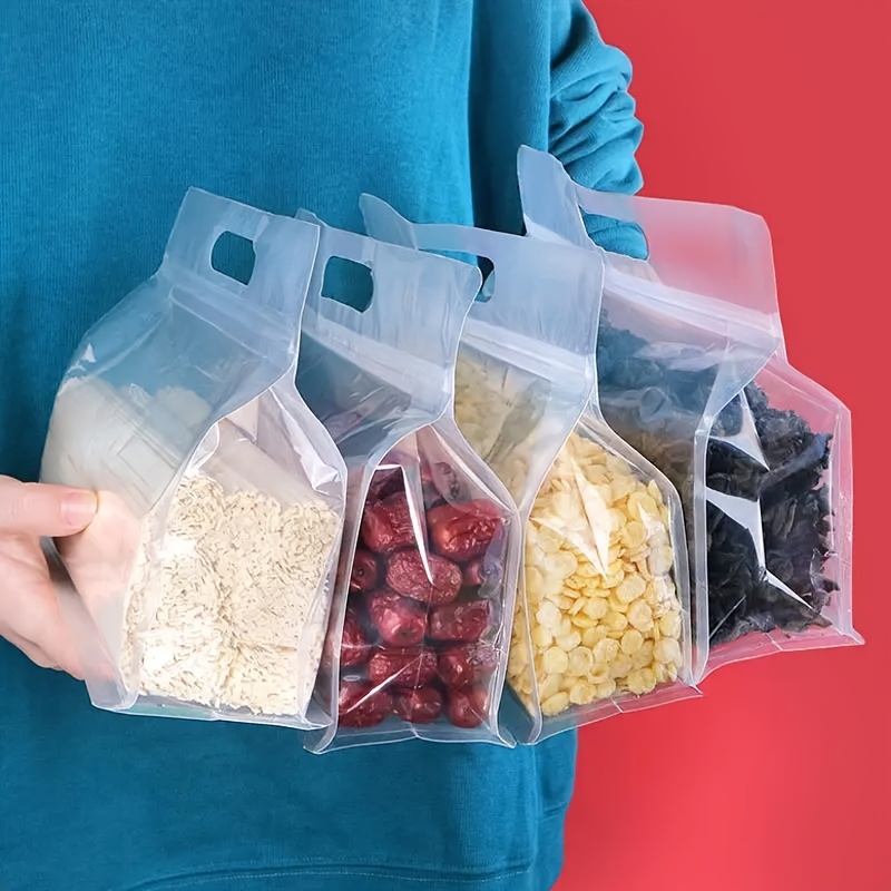 Food Storage Reusable Bags - 10pcs Reusable Self-Sealing Food Storage Bags