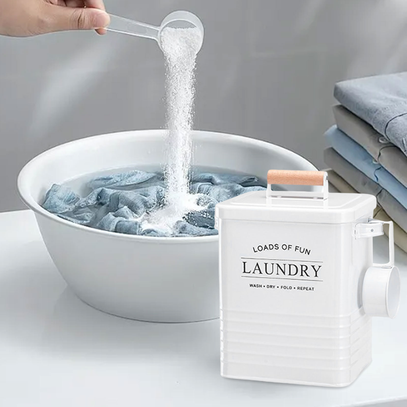 Food Storage Kitchen Cabinet - 6L Laundry Powder Storage Bin Sealed