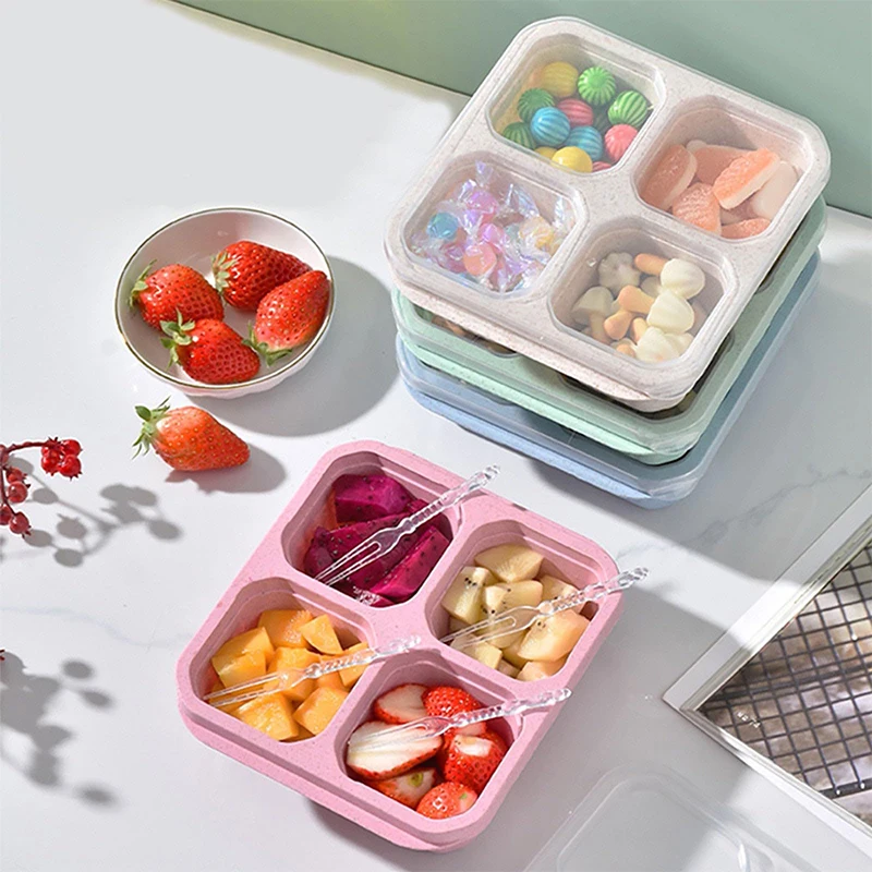 Food Storage For Refrigerator - 4 Grids Food Storage Box Portable
