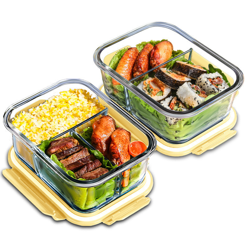 Food Storage Glass Box - Glass Fresh-Keeping Box High Borosilicate Heat-Resistant