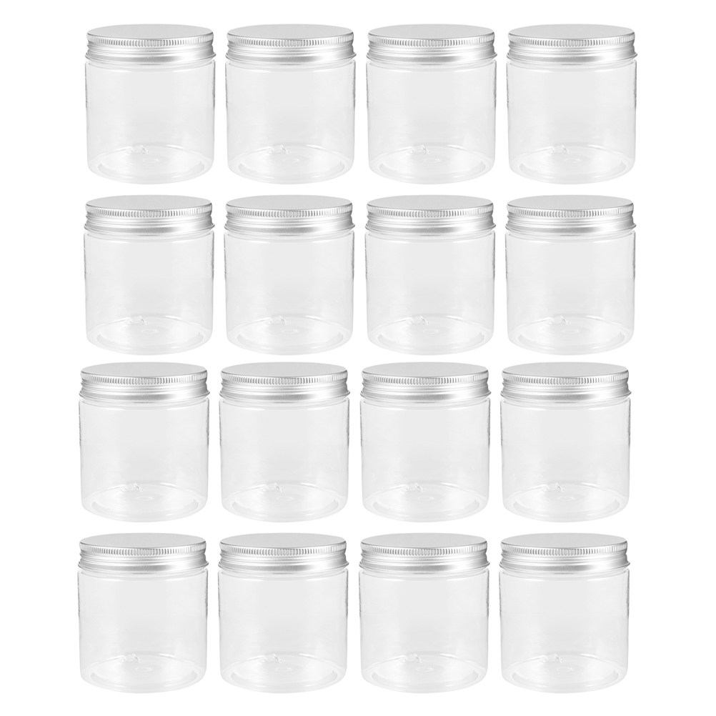 Food Storage Plastic Container - 20Pcs Transparent Pet Jars with Sealing