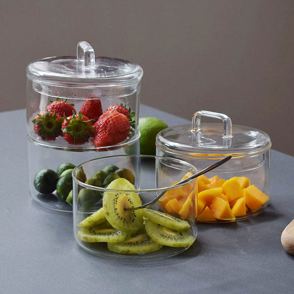 1Set Clear Glass Storage Bowl  - Food Storage For Refrigerator recension och pris