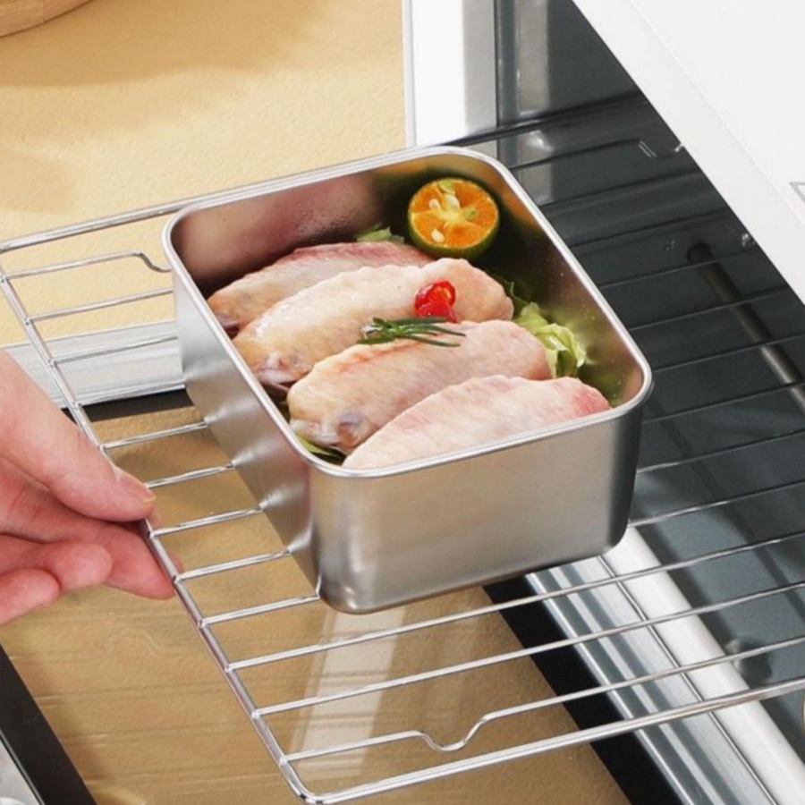 1-2-3pc Rectangular Stainless  - Food Storage Box Stainless Steel recension och pris