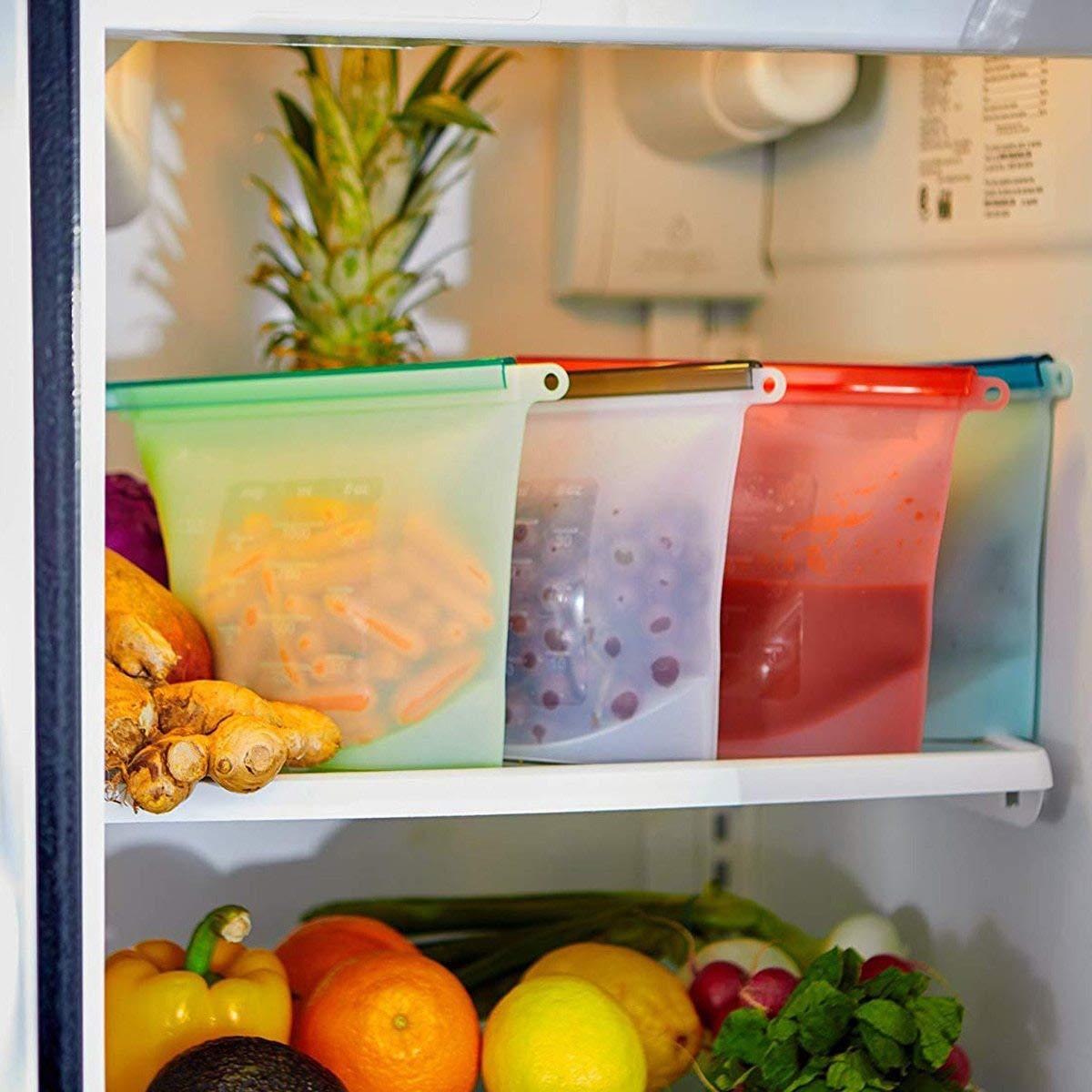 5pcs Silicone Food Storage Con - Food Storage Silicone Bags recension och pris