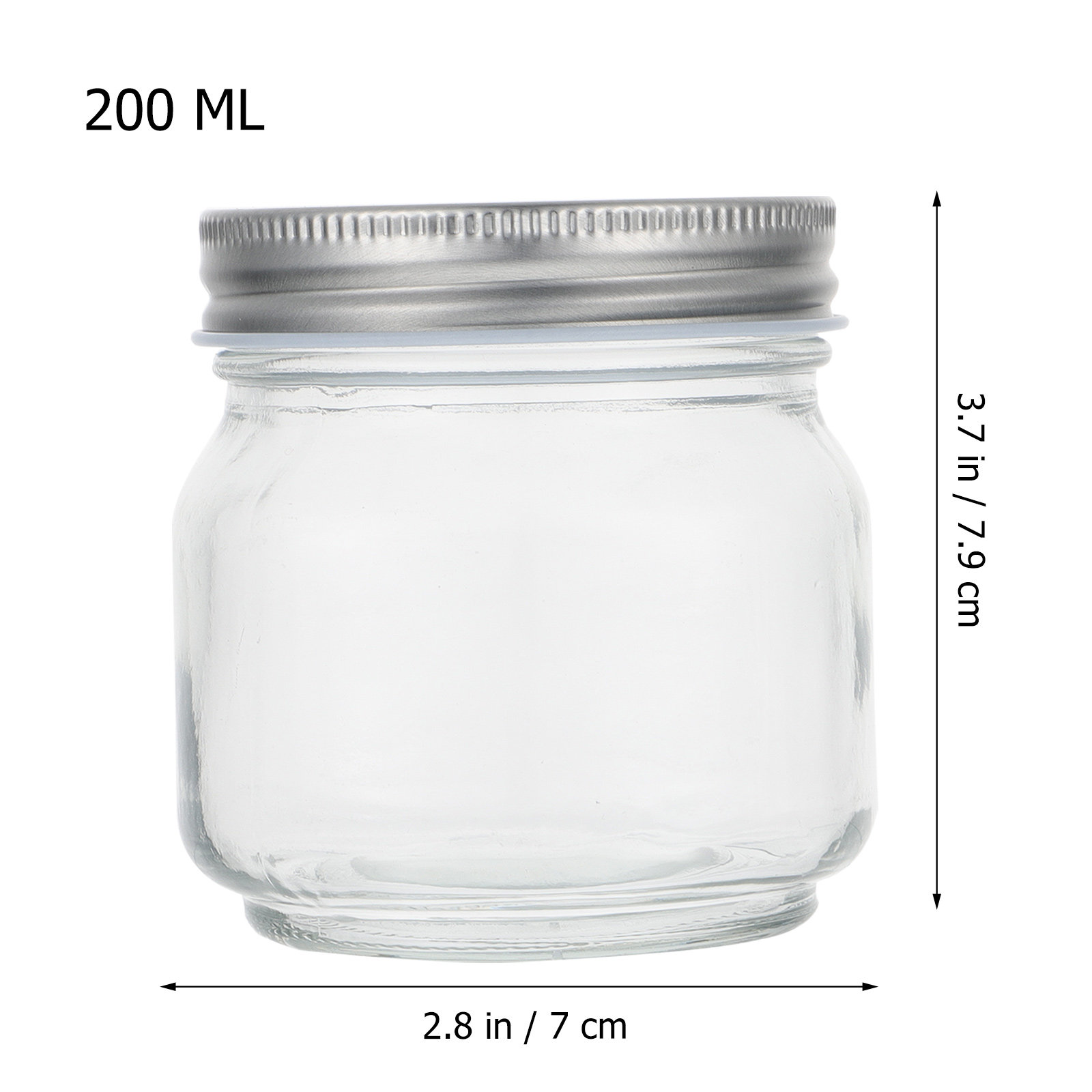 6Pcs Mason Glass Jar Set Thick - Food Storage Glass Jar recension och pris