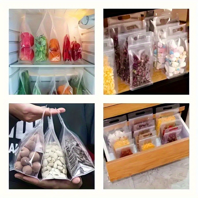 10pcs Reusable Self-Sealing Fo - Food Storage Reusable Bags recension och pris