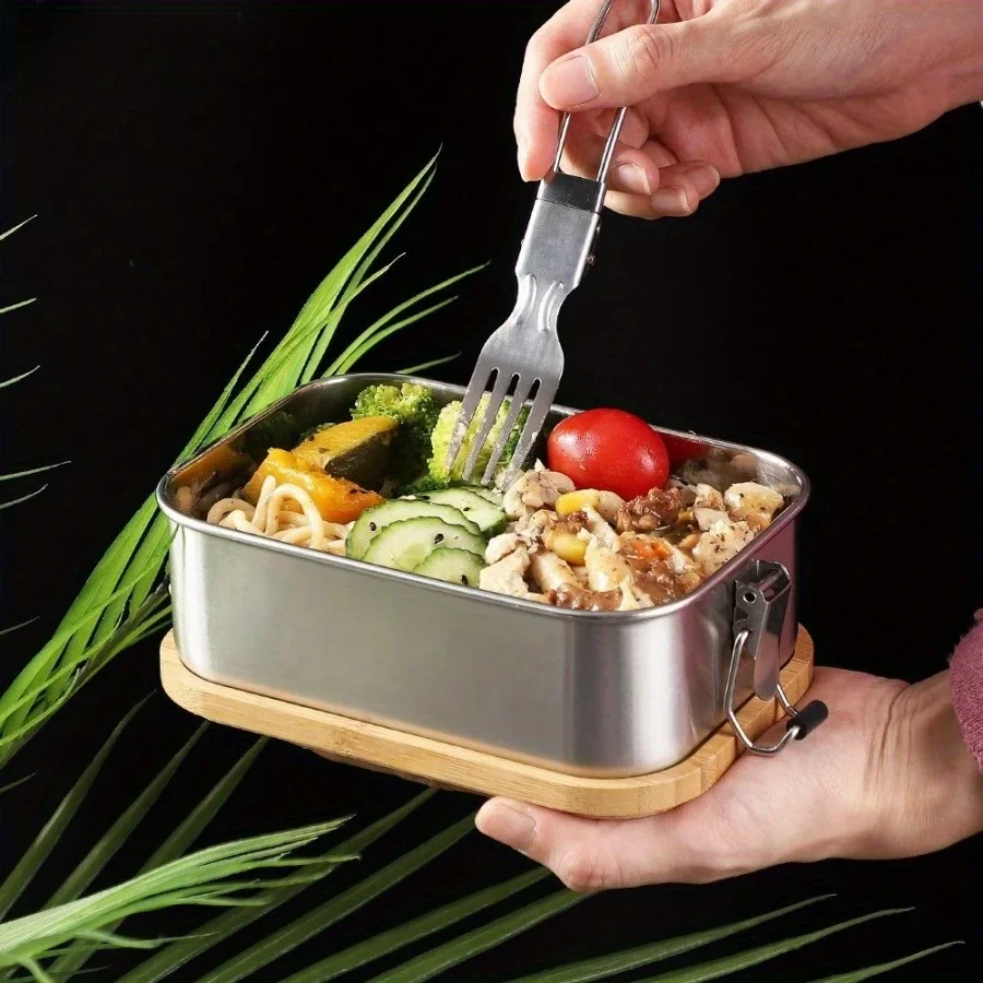 New 304 Stainless Steel Bamboo - Food Storage Box Stainless Steel recension och pris