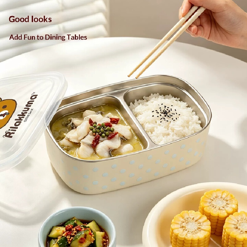 Original Rilakkuma Kiiroitori  - Food Storage Box Stainless Steel recension och pris