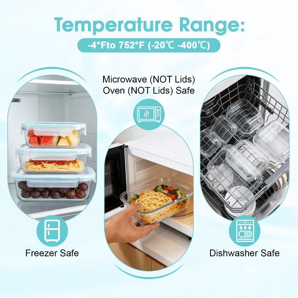 16Sealed Glass Food Storage Co - Food Storage Glass Box recension och pris