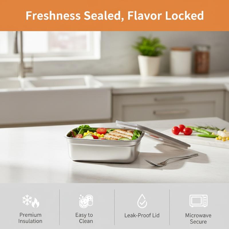 Stainless Steel Camping Lunch  - Food Storage Box Stainless Steel recension och pris