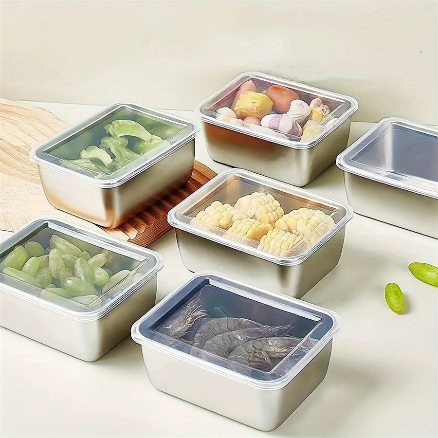 1/3/5pcs Stainless Steel Food  - Food Storage Box Stainless Steel recension och pris