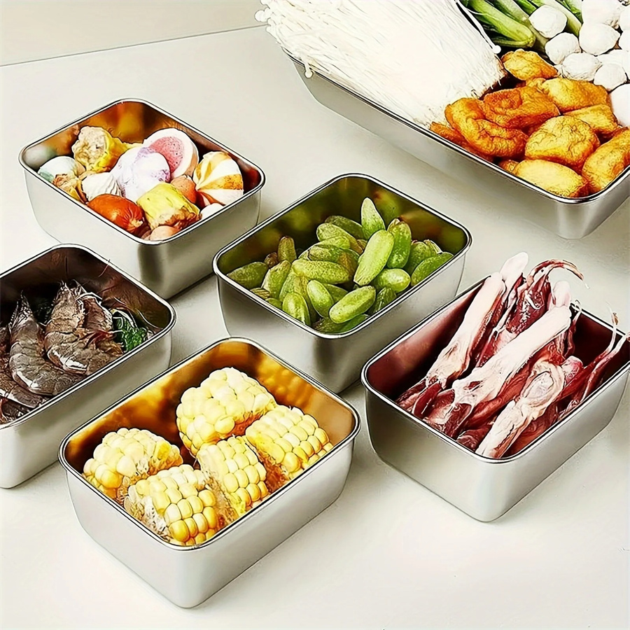 1/3/5pcs Stainless Steel Food  - Food Storage Box Stainless Steel recension och pris