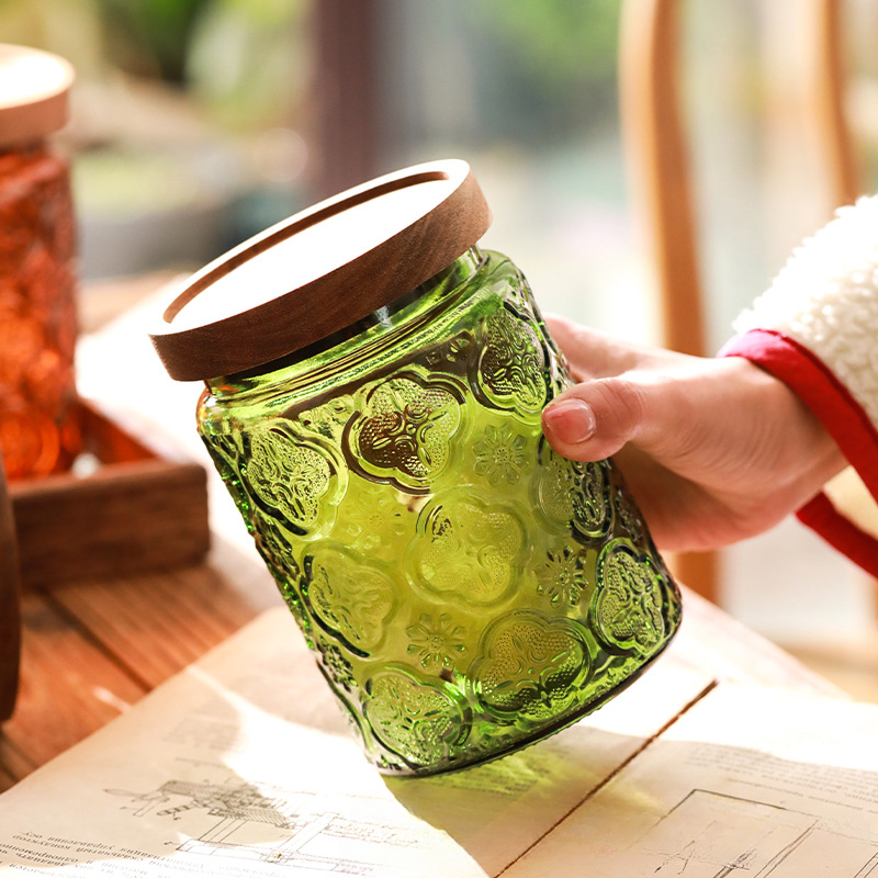 Vintage Glass Kitchen Storage  - Food Storage Glass Jar recension och pris