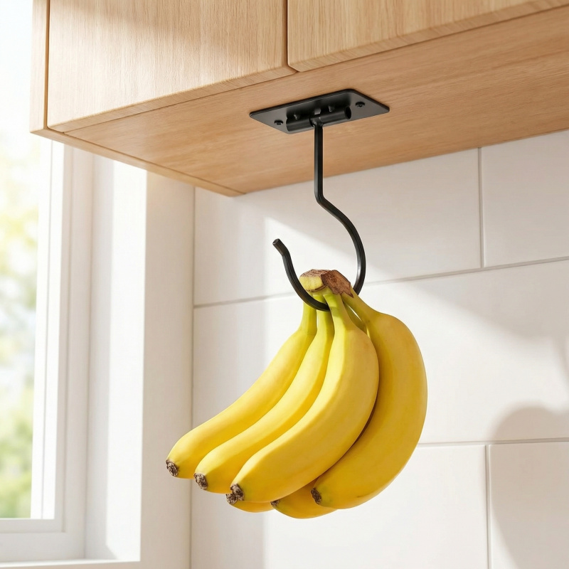 Black Metal Self-Adhesive Bana - Food Storage Kitchen Cabinet recension och pris