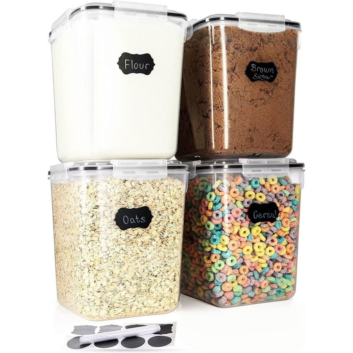 4PCS Large Food Storage Contai - Food Storage Glass Box recension och pris